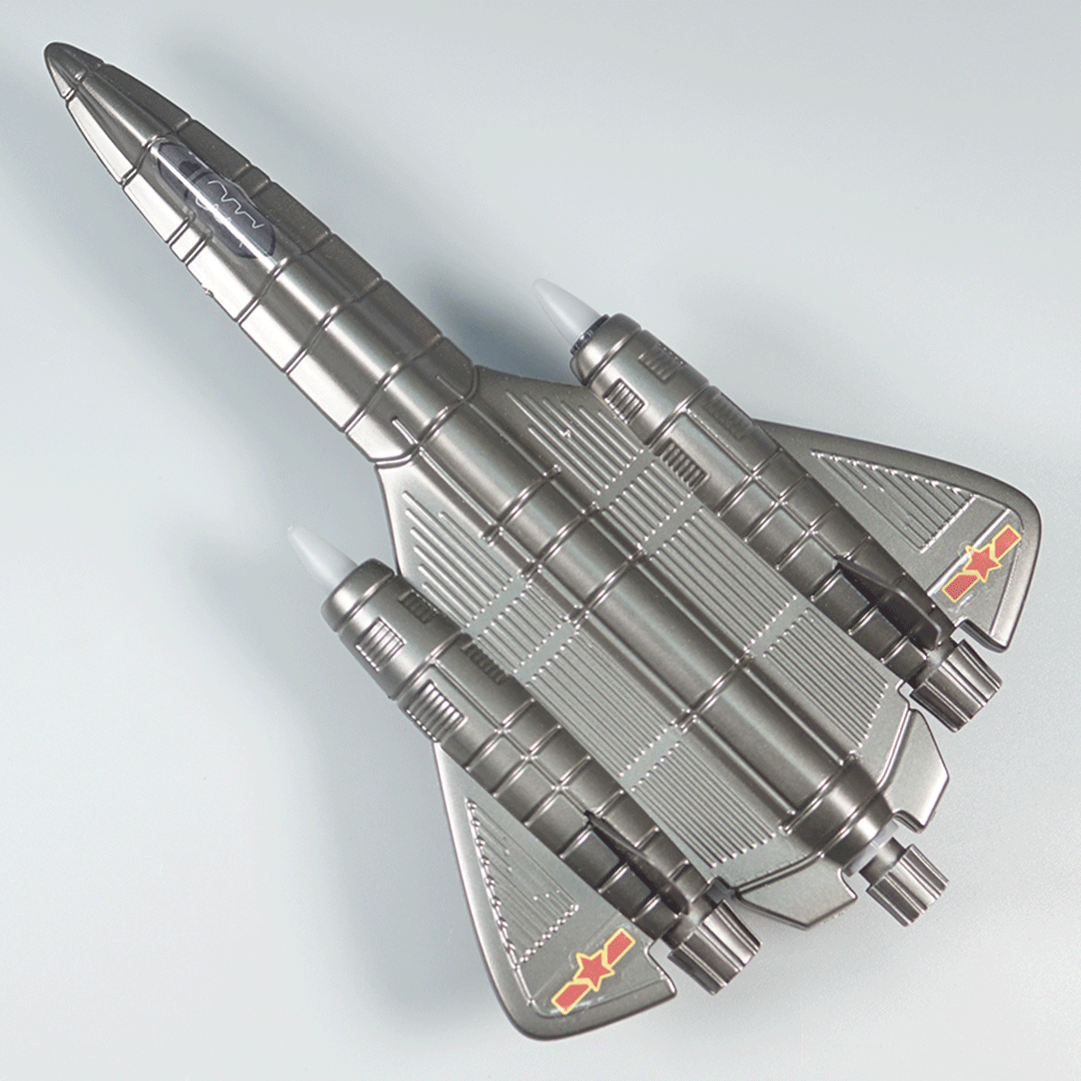 penhouse.in pens Gray Color Body With Gray Metallic Finish And Star Marking On The Wings And Jet Shaped Gel Pen SKU 10232