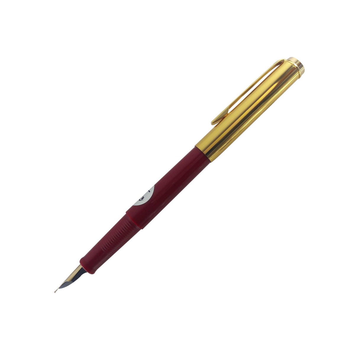 Pilot 71G Red Color Body With Golden Color Cap Fine Nib Eye Dropper Model Fountain Pen SKU 10401