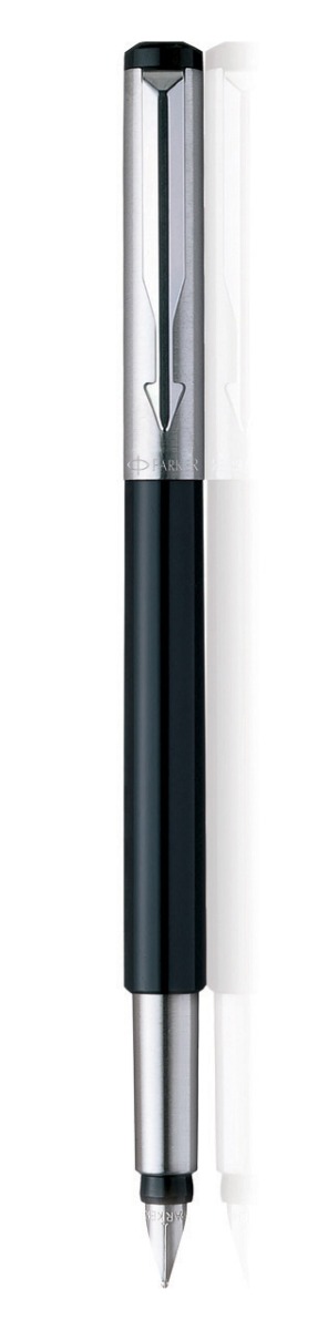 Parker Model: 10647 Vector Mettalix CT Black color with free ink bottle Fountain Pen 