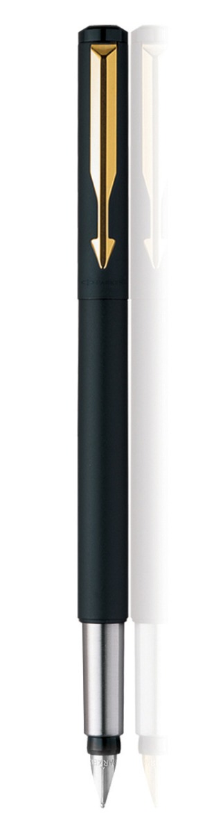 PARKER VECTOR MODEL: 10652 MATTE BLACK COLOR WITH GT FINE TIP CAP TYPE FOUNTAIN PEN