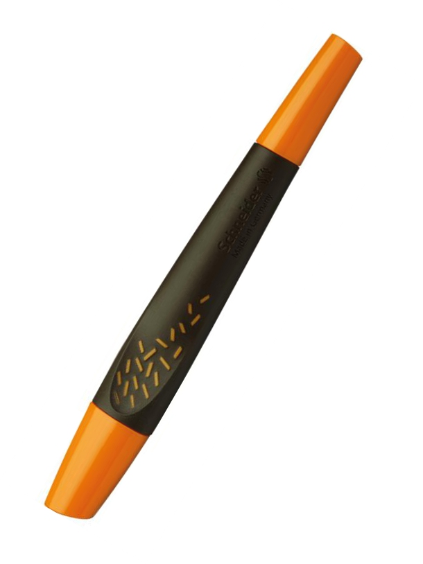 Schneider  Model: 10658 Breeze Black color body with orange cap medium tip cap type roller ball