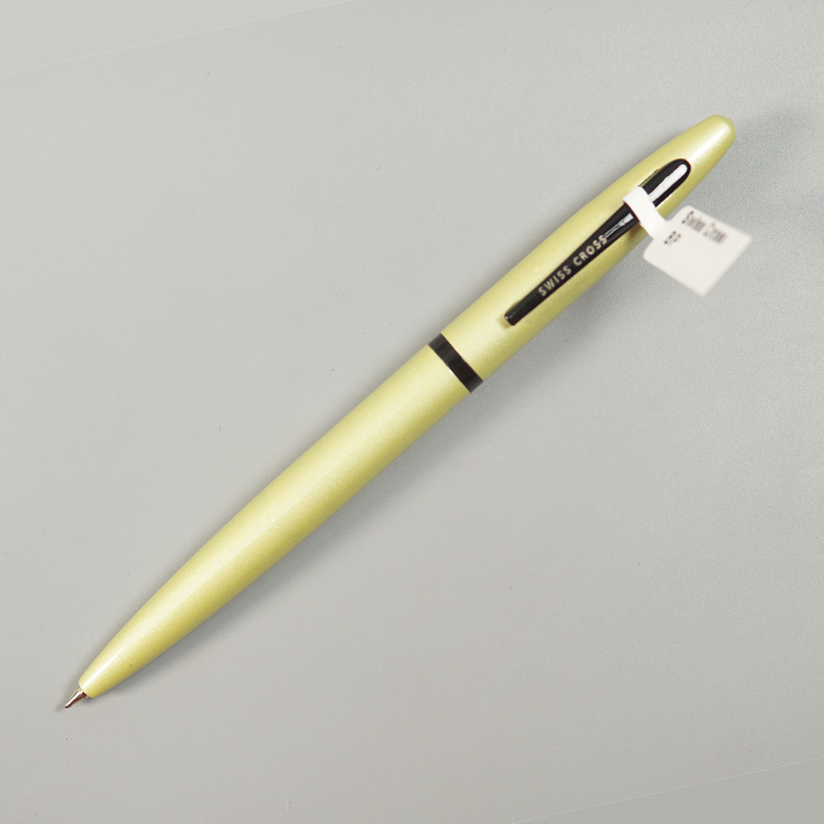 Swiss Cross 863 Light Green Color Body With Black Color Clip And Twist Type Ball Pen SKU 10674