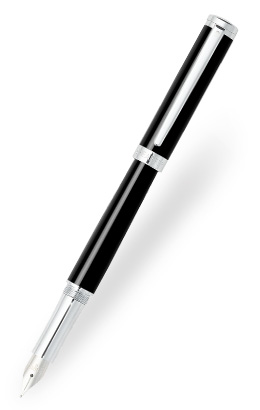 Sheaffer Model: 10728  Intensity Black color body  Onyx Featuring Chrome Plate Trim fountain pen