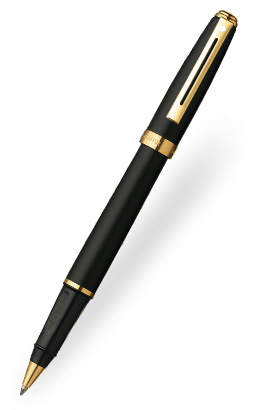 Sheaffer® Model No: 10747 Prelude® Black Matte Featuring 22k Gold Plate Trim Roller Ball Pen