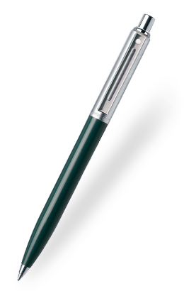 Sheaffer Model: 10789 Sentinel  Green Barrel  Brush Chrome Cap With Nickel Plate Trim ball pen