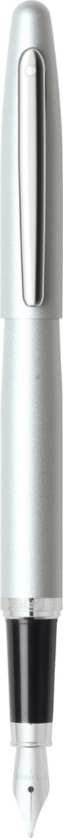 Sheaffer Model 9400 VFM     Strobe Silver Finish Featuring Nickel Plate Trim  Medium Nib fountain pen SKU 10793
