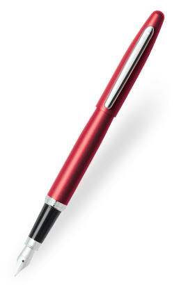 Sheaffer Model: 10796 VFM  Excessive Red Finish Featuring Nickel Plate Trim  fountain pen