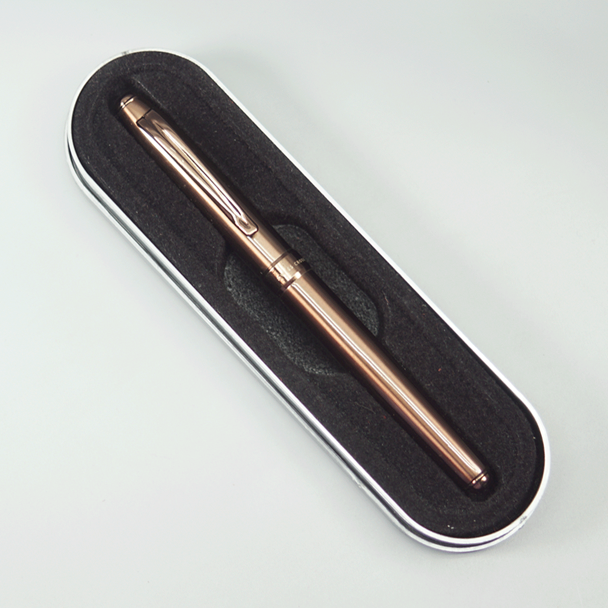 Swiss Cross Golssy Coffee Smell Brown Color Body And Brown Color Trim And Clip Magnet Cap Type Ball Pen SKU 11106