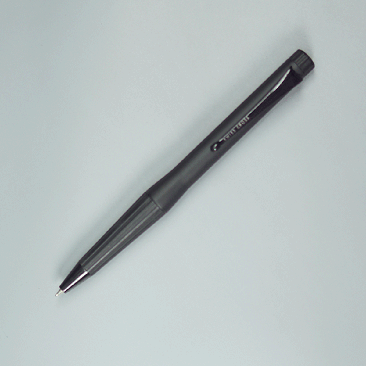 Swiss Cross Matte Black Color Body With Black Color Trim And Clip Fine Tip Twist Type Ball Pen SKU 10876