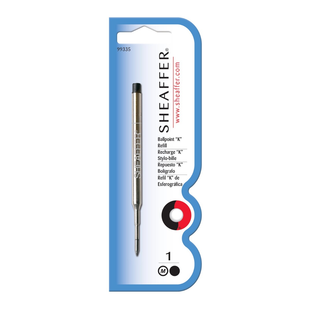 SHEAFFER MODEL: 10877   99335 BLACK  INK MEDIUM TIP BALL PEN JOTTER REFILL