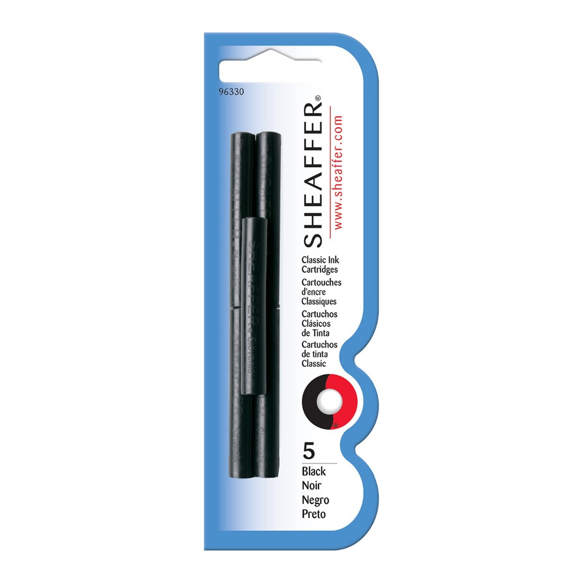 Sheaffer Model: 70517 96330 A set of 5 Black ink cartridge