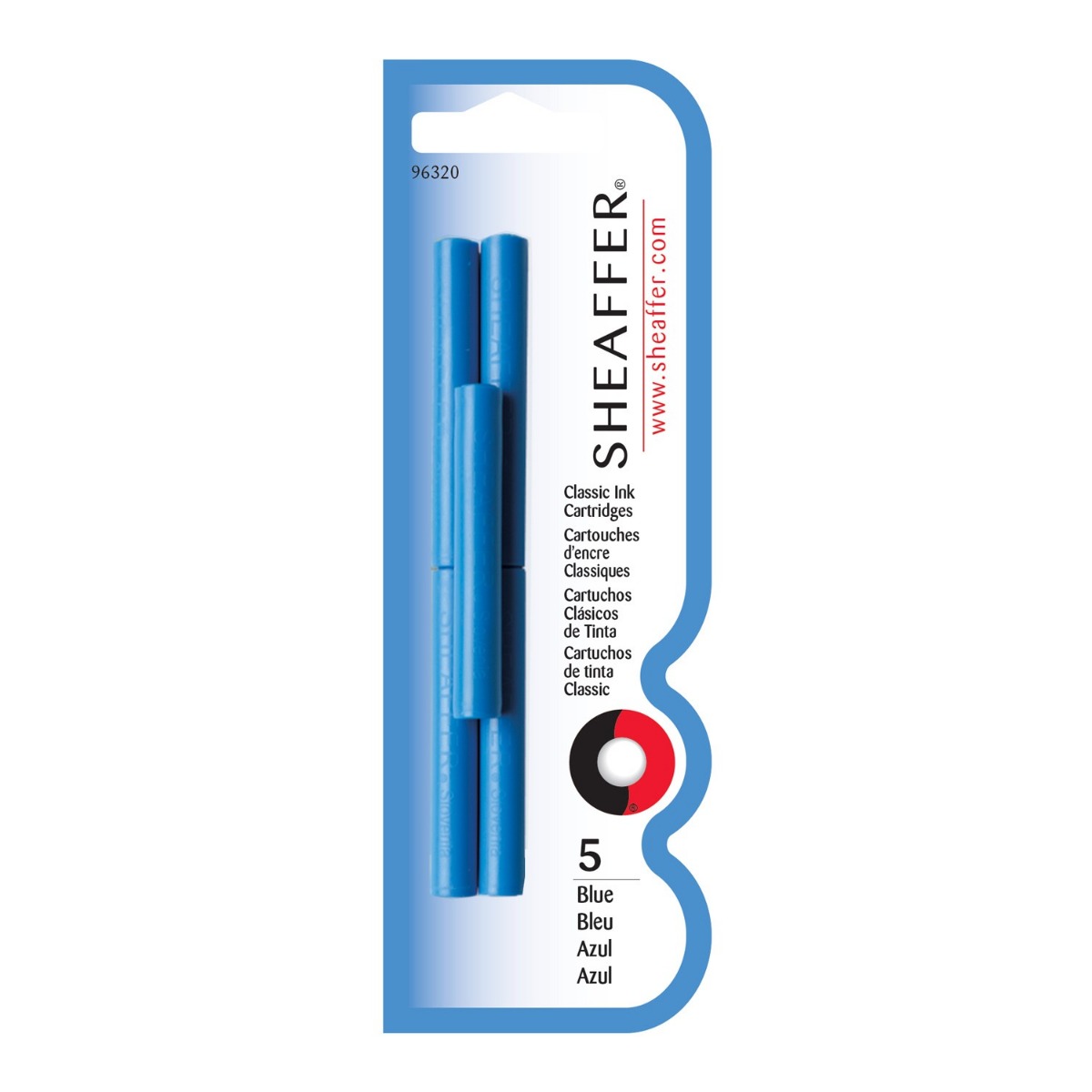 Sheaffer Model: 70518  96320 A set of 5 Blue ink Cartridge