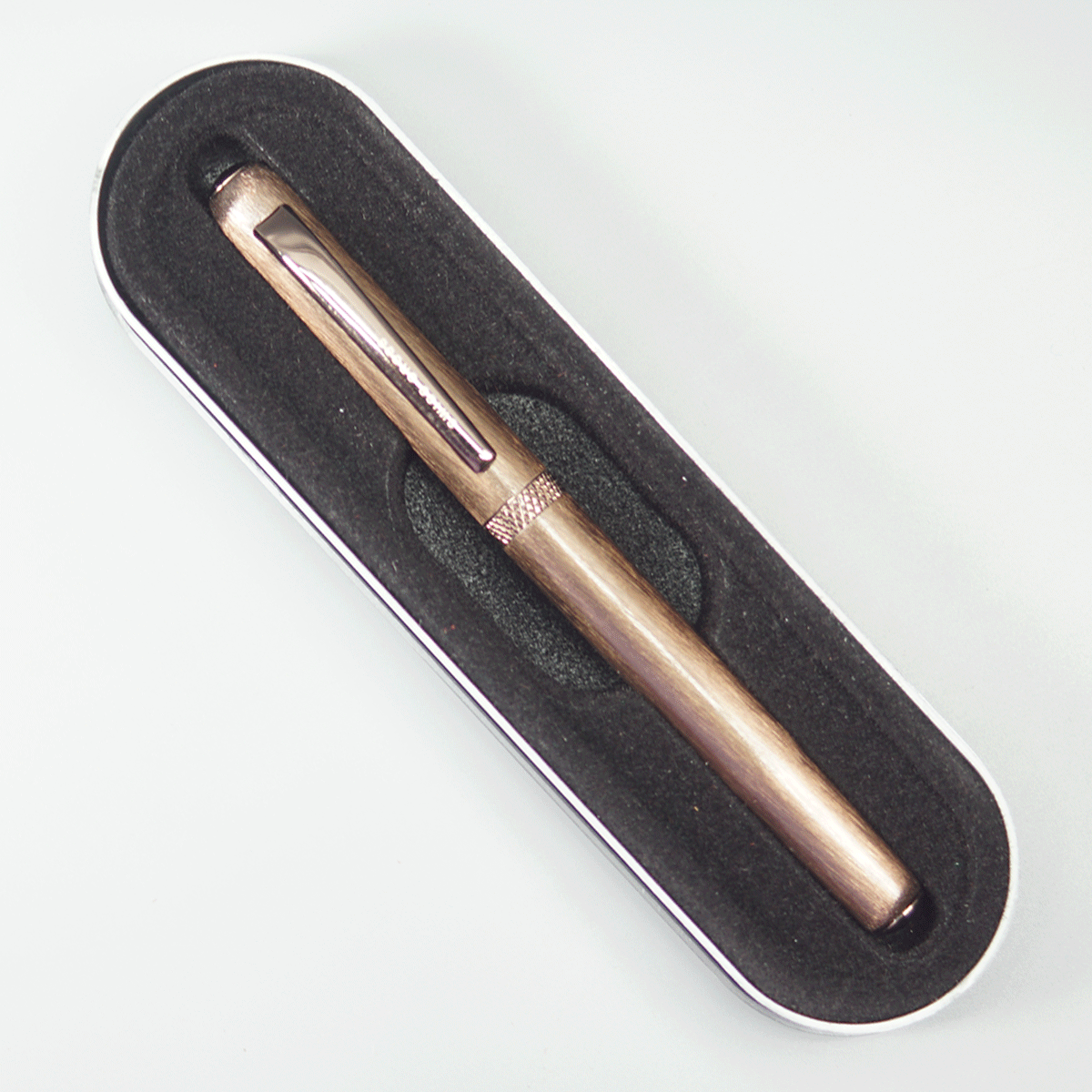 Swiss Cross Glossy Brown Color Body Coffee Smell And Brown Color Trim And Clip Fine Tip Magnetic Cap Type Ball Pen SKU 10883