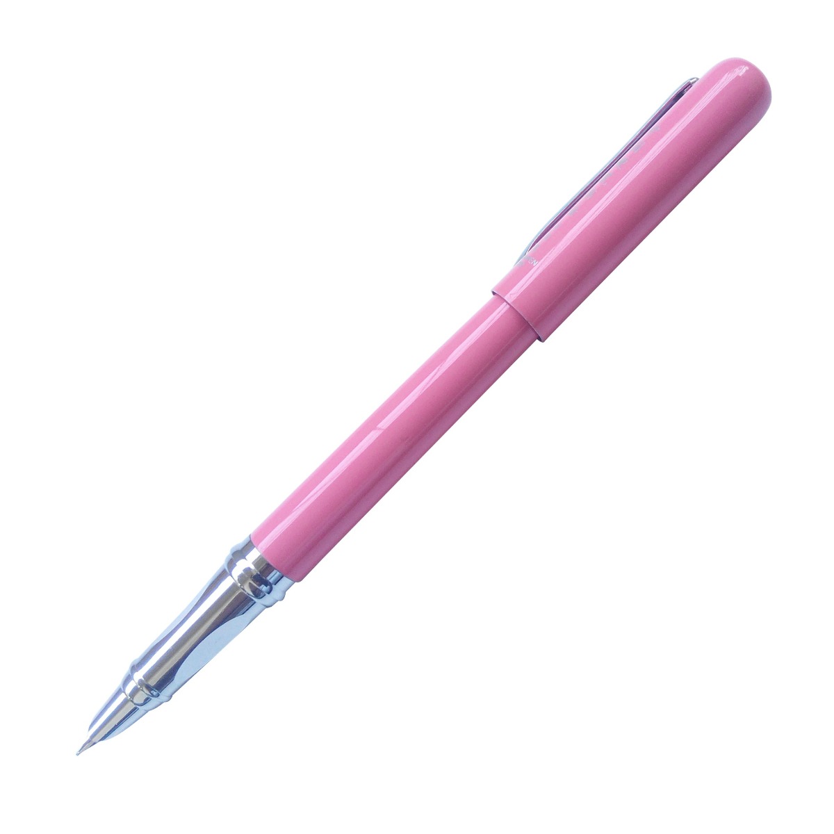 Dikawen Model ; 10966 Pink Color Body with Silver Clip Fine Nib  Fountain Pen