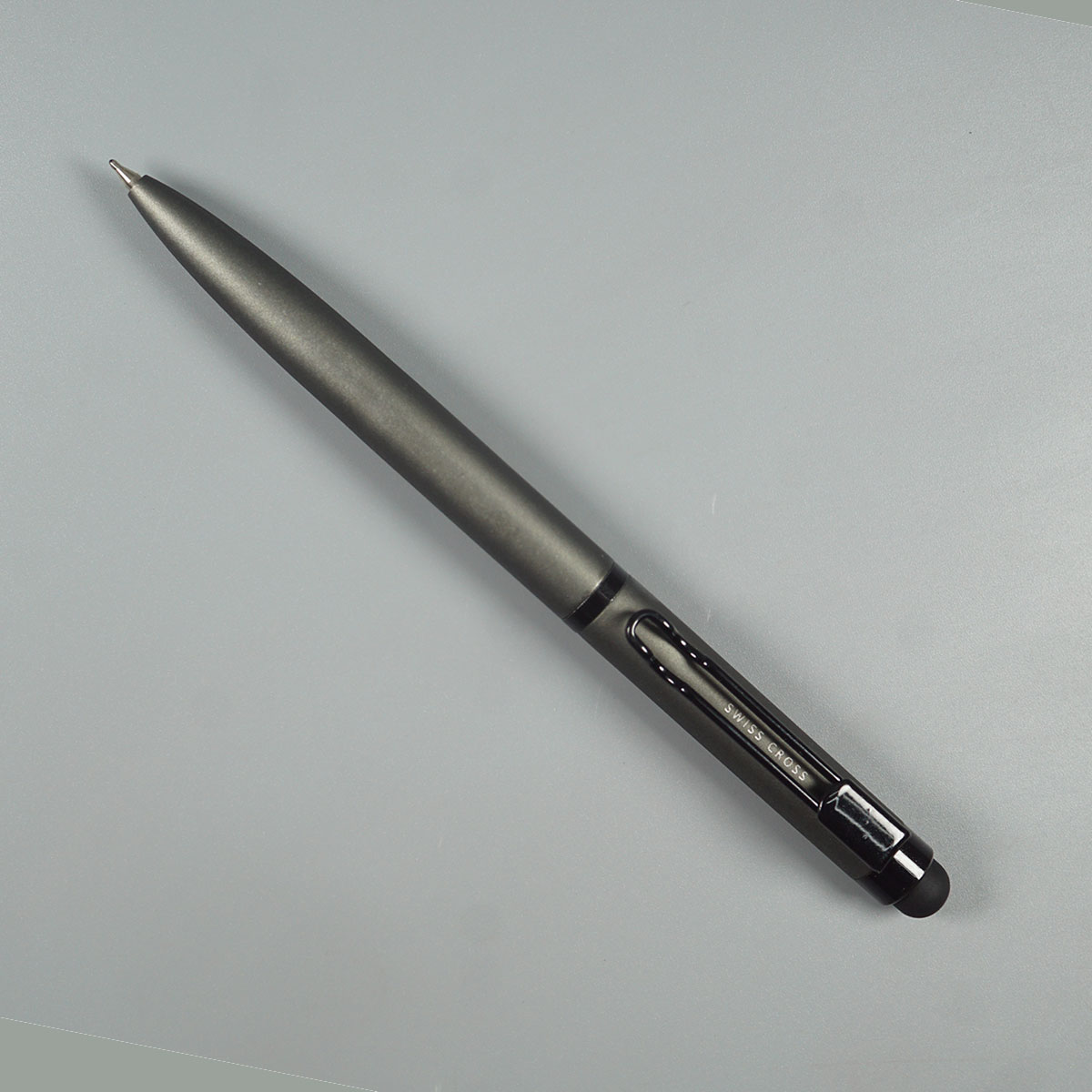 Swiss Cross 2091 Gray Color Body With Black Color Clip And Tip Touchscreen Designed Ball Pen SKU 10997