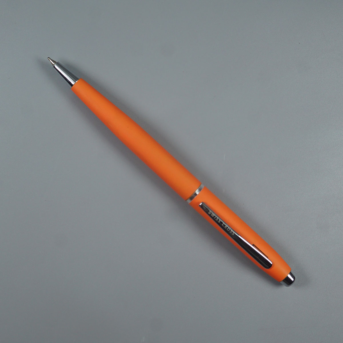 Swiss Cross 2093 Orange Color Body With Silver Color Clip And Tip Type Ball Pen SKU 10999