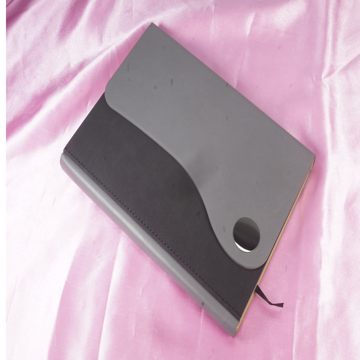 penhouse.in A5 Black With Grey Color Wavy Deign Dividing Two Section Matte Finish Note Book SKU 51913