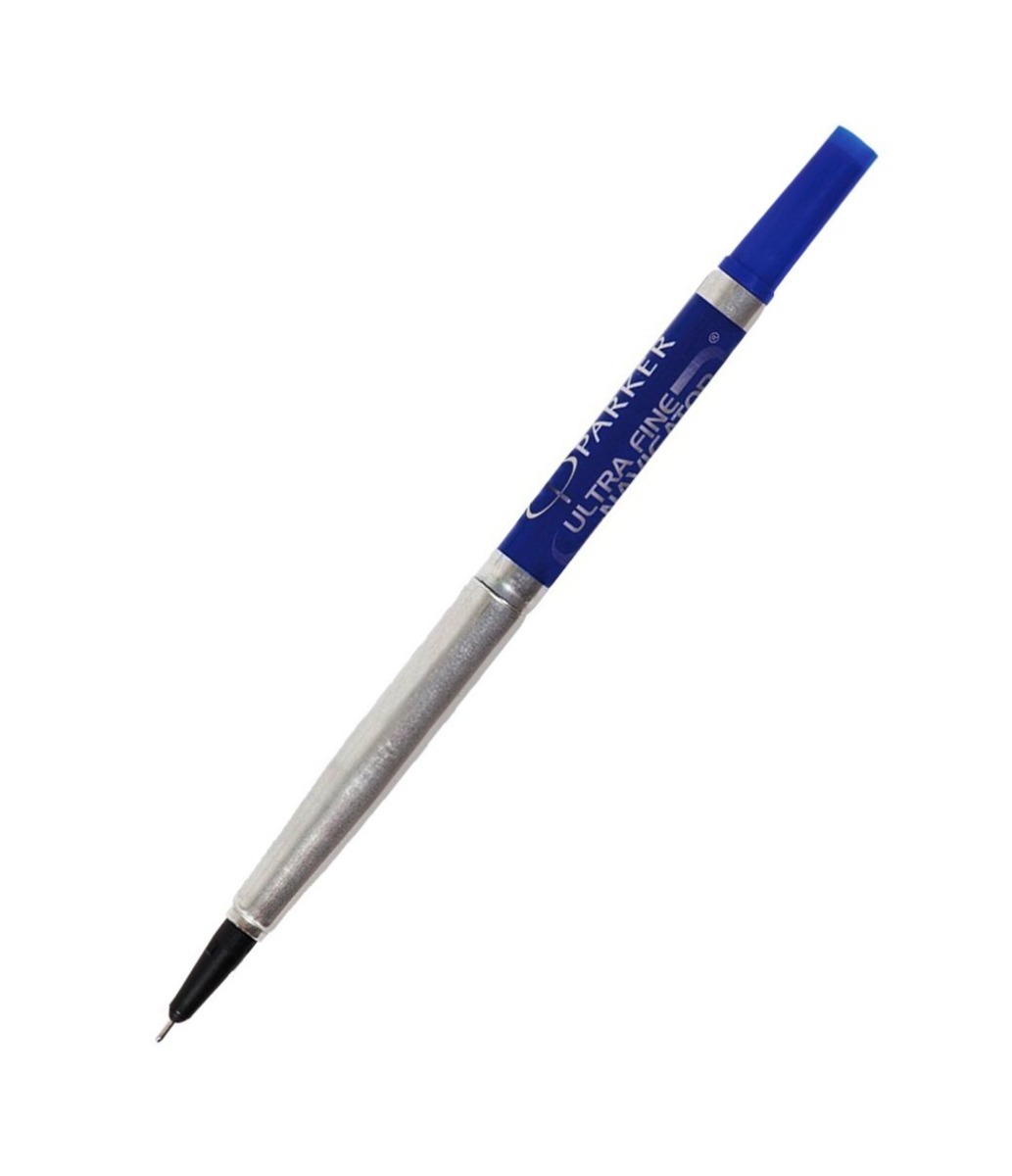Parker Model: 71526 Ultra Fine Navigator Silver color body with Blue ink roller ball refill