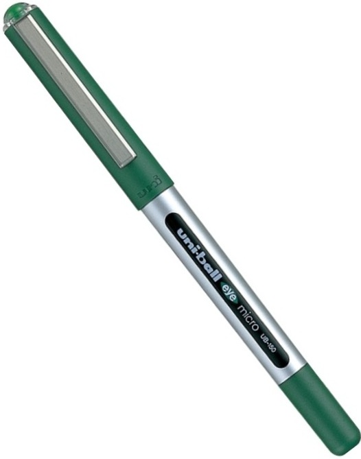 Uni-ball Model ; 11144 Uni ball Eye  UB 150  Green Color Ink Fine Tip  Roller Ball Pen 