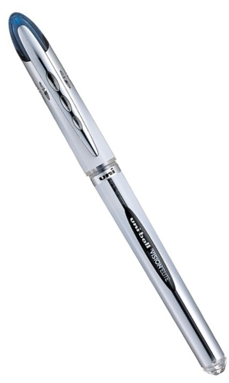 UNI-BALL VISION ELITE – UB 200 – BLUE COLOR INK WITH SILVER COLOR CLIP CAP TYPE OPEN MODEL: 11183