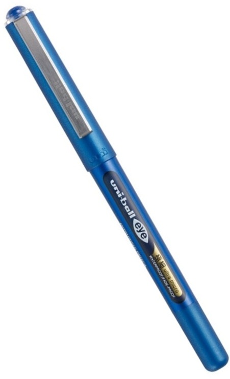 Uni-ball Model ; 11197 Uniball Eye Ultra Micro UB 150 38 Blue Color Body  Roller Ball Pen