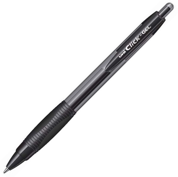 UNI-BALL CLICK GEL – XSG-R7 – BLACK COLOR BODY WITH RUBBER GRIP RETRACTABLE OPEN TYPE MODEL: 11255