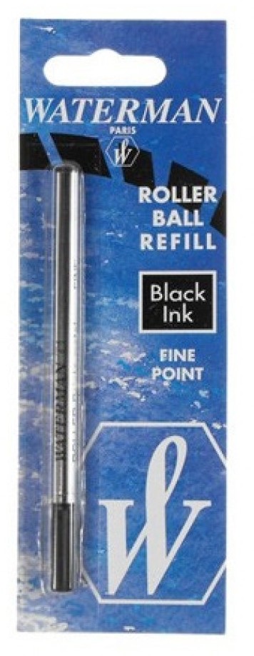 Waterman Model: 11412 Silver color body with fine tip Black ink rollerball  refill