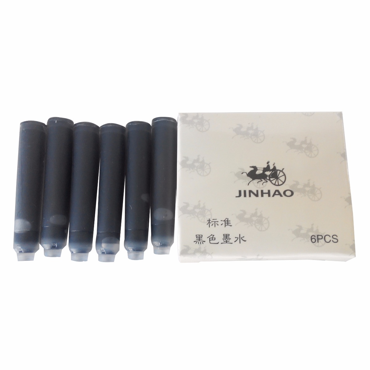 Jinhao Model: 70534  A set of 6 pcs Black ink cartridge