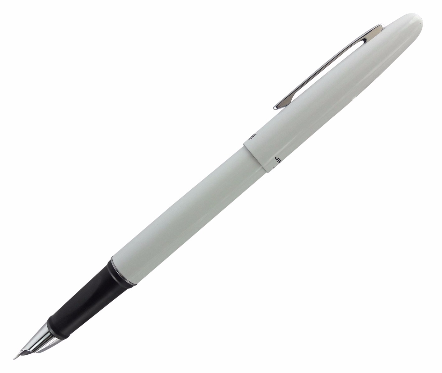 JINHAO 321 – PURE WHITE COLOR BODY SLIM TYPE WITH SILVER CLIP FOUNTAIN PEN MODEL:11655