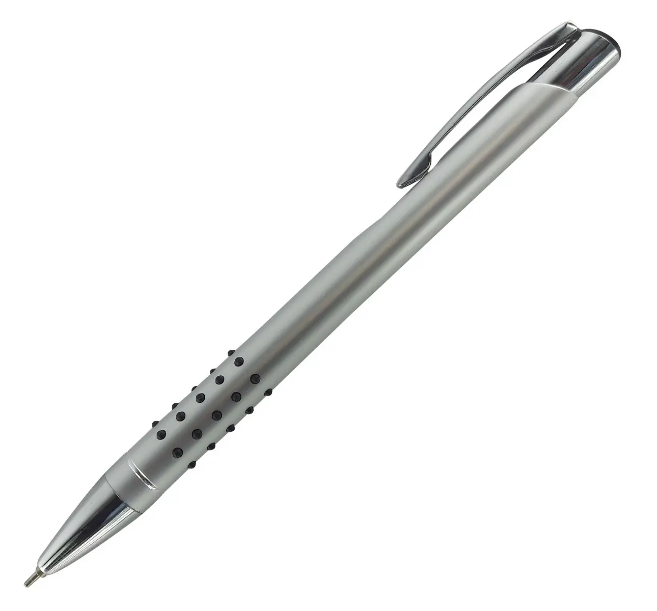 Cello Accugrip Silver Color with Grip Holding Click Type Ball Pen