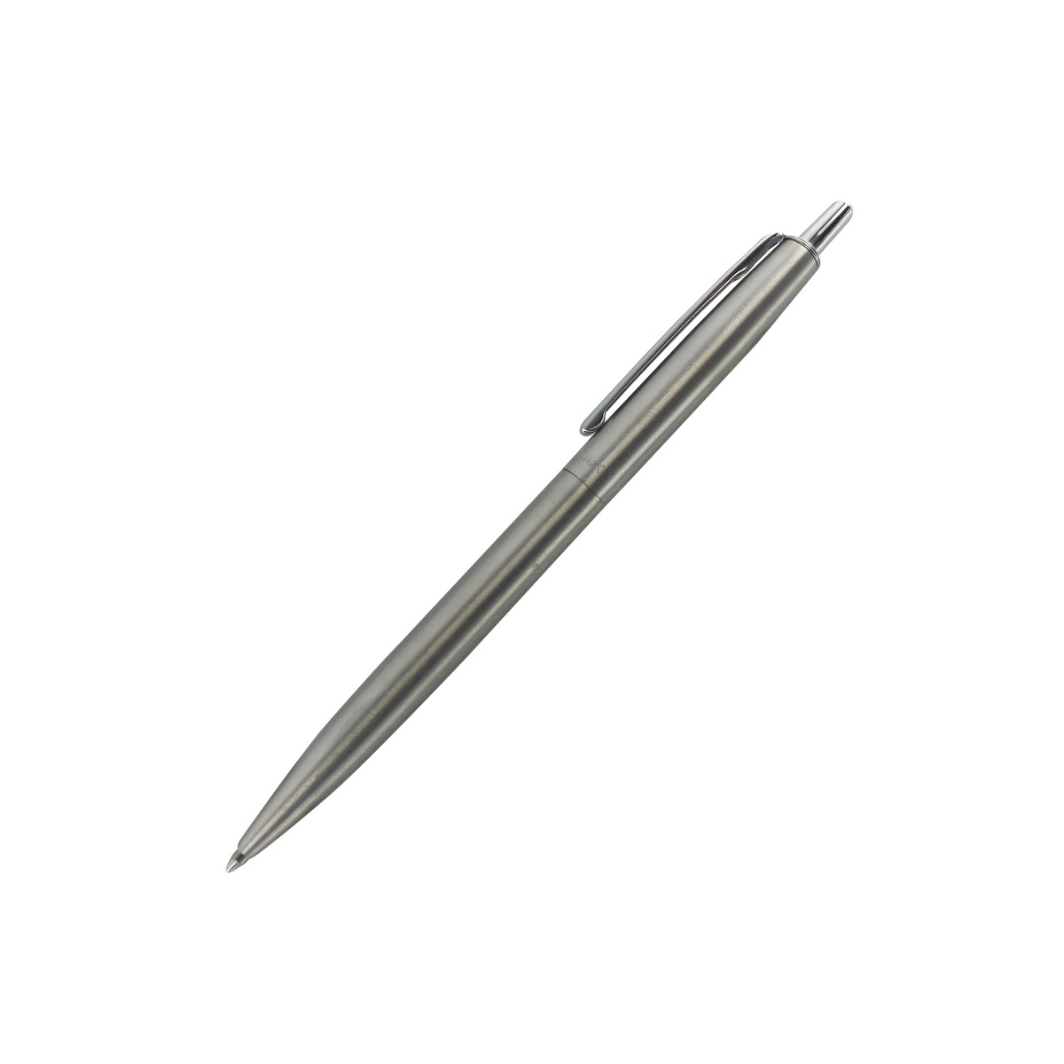 K- NINE Model No: 11912 Techno Click  Natural Stainless Steel Body Ball pen
