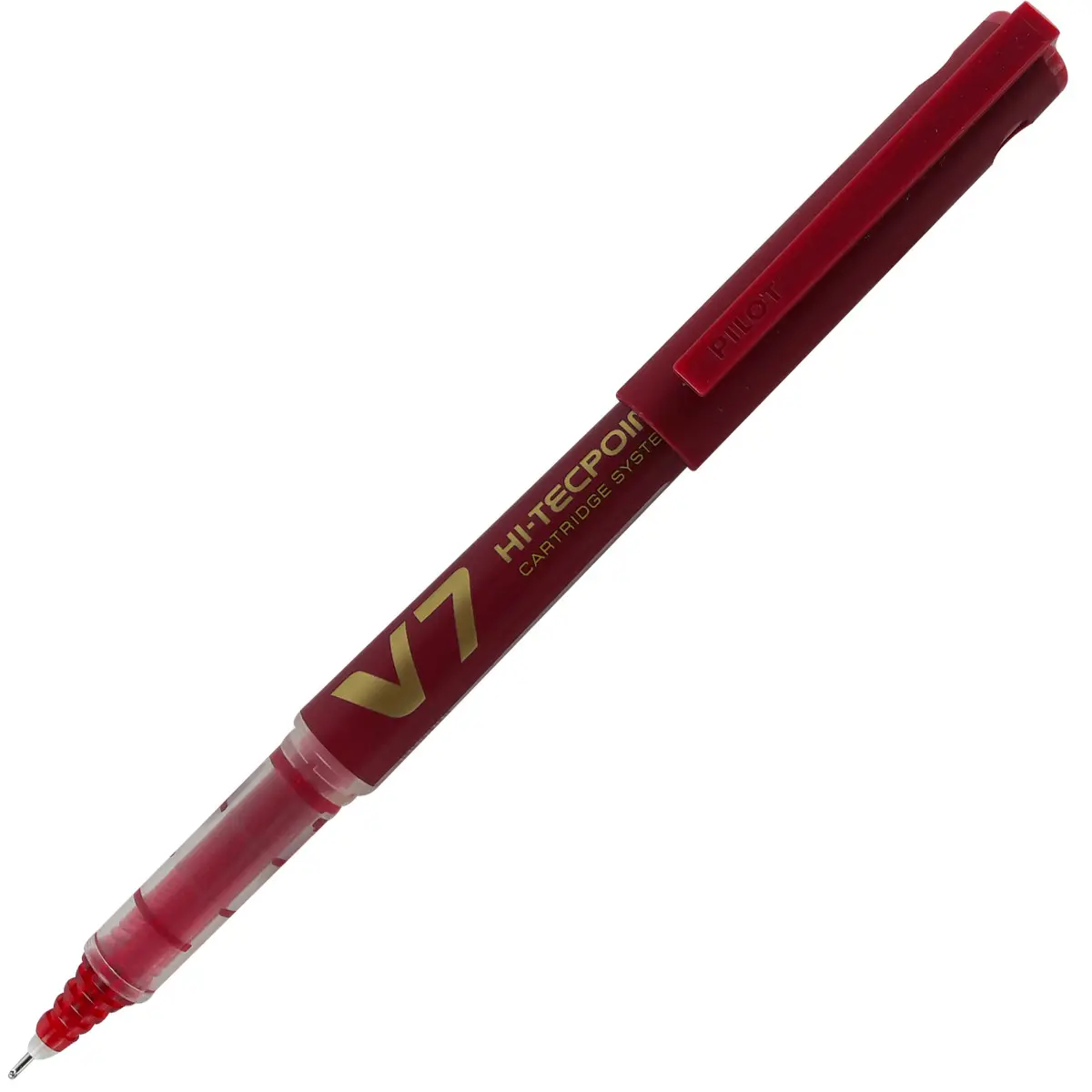 Pilot Model 12465 HI Techpoint V7 Red Color Body Cap Type Gel Pen
