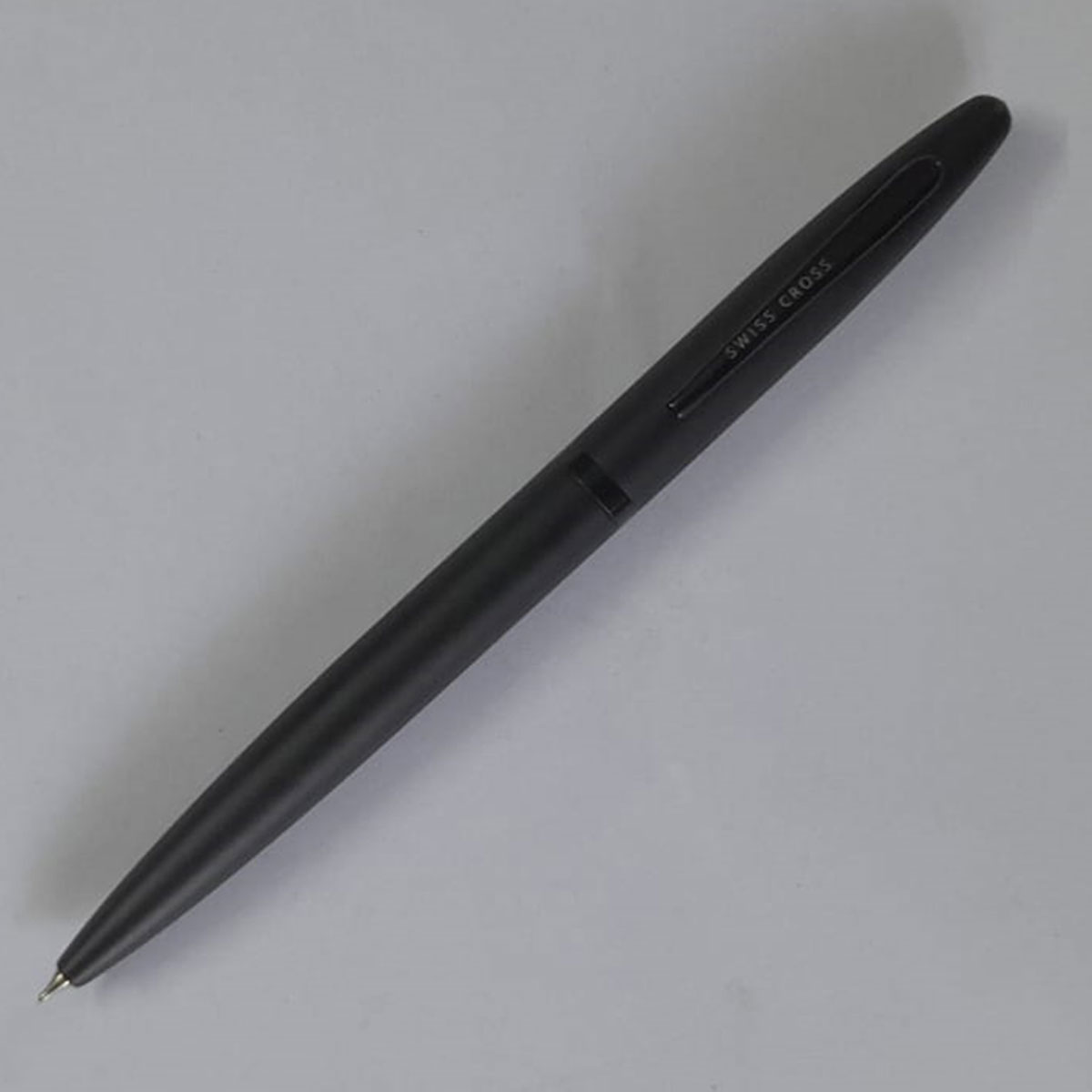 Swiss Cross 863 Full Black Color Body with Black Color Trim and Clip Twist Type Ball Pen SKU 12518