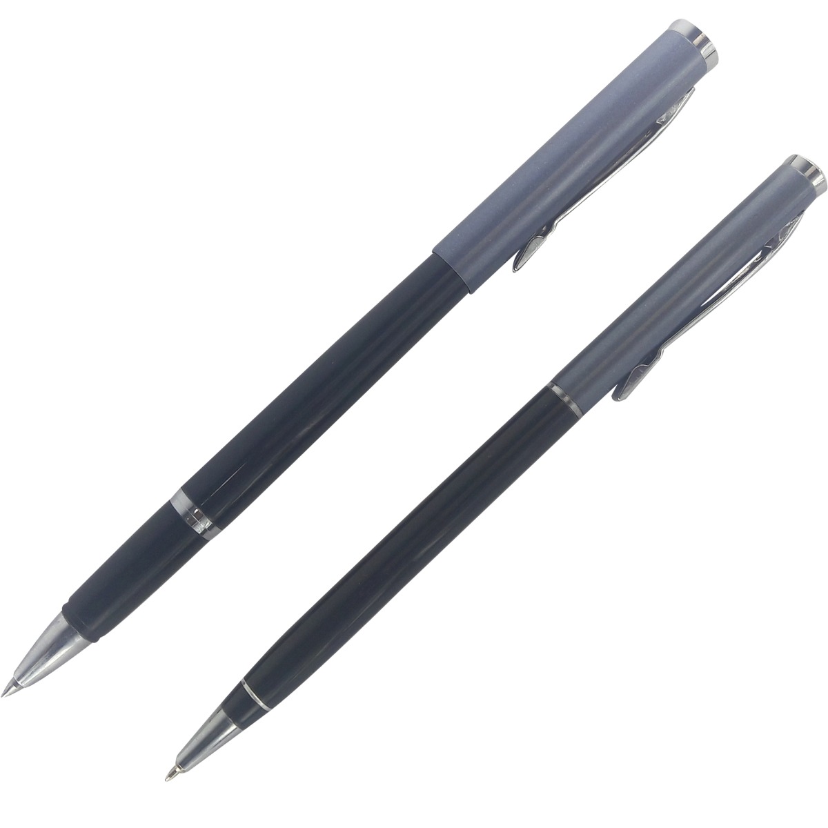 PIERRE CARDIN BEAUTIFUL SLIM BLACK AND GREY BODY ROLLER AND BALL PEN MODEL: 12685