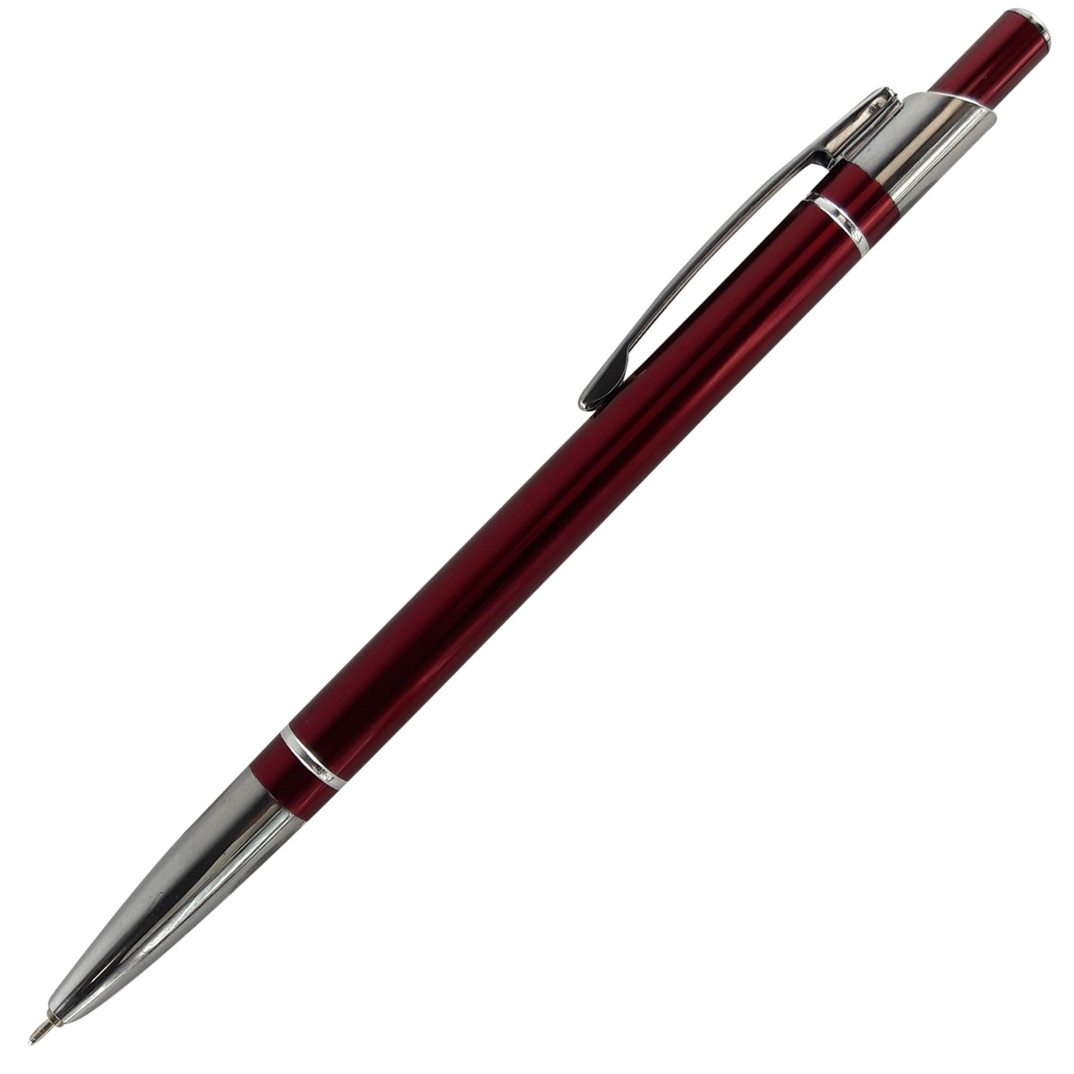 CELLO SWISS SLIM MARROWN COLOR BODY WITH SILVER CLIP CLICK BALL PEN MODEL: 12709