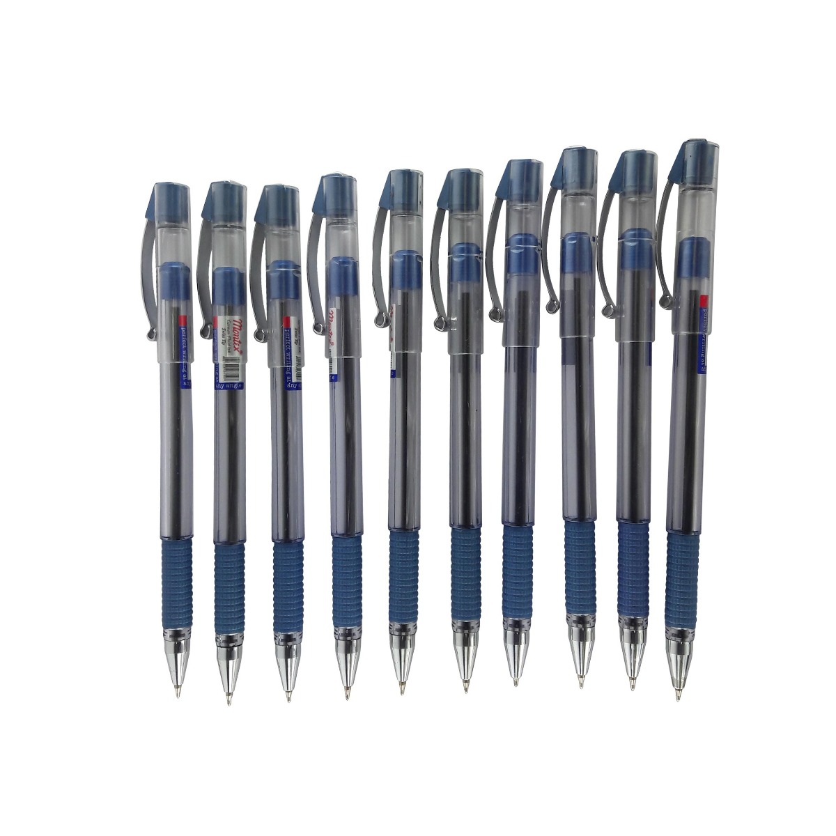 Montex Mega Top Model: 12790 Transparent body with  A set of 10 numbers Blue  ink fine tip ball pen
