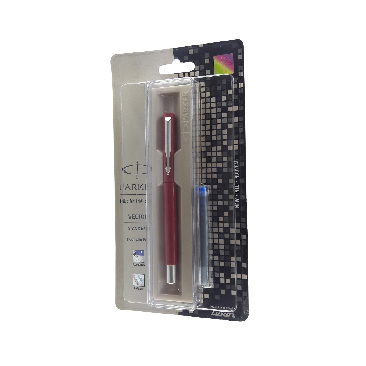 Parker Vector Standard Red Body Fountain Pen Model No: 12825