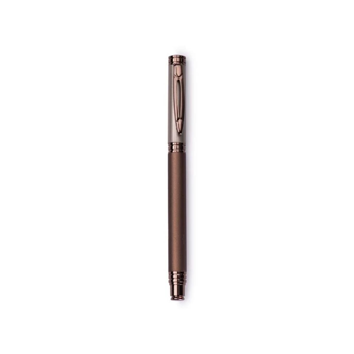 Picasso Parri Cooper Shiny Brown Color Body With Silver Cap Fine Tip Cap Type Ball Pen SKU 22870