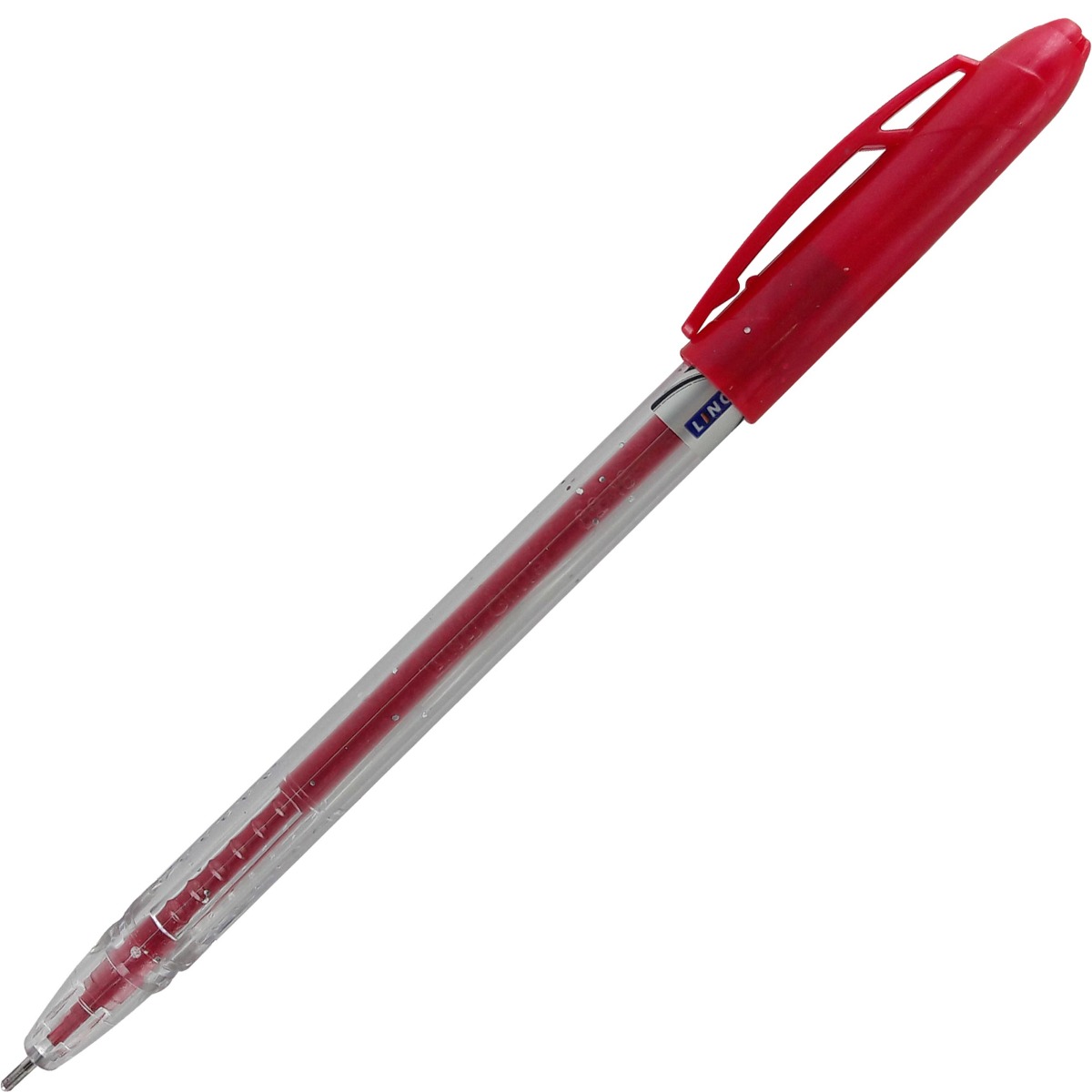 Linc Shine 12926 Transparent body with Red color ink fine tip cap