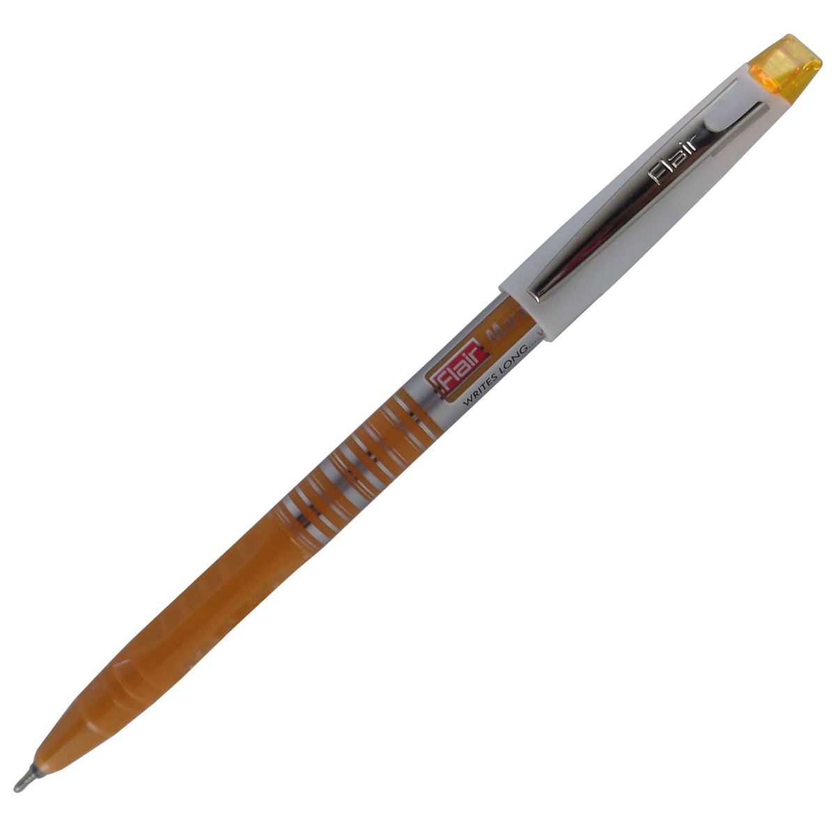 Flair Model ; 13488 Flair Marathon Yellow Color Body With Cap Type Ball Pen single