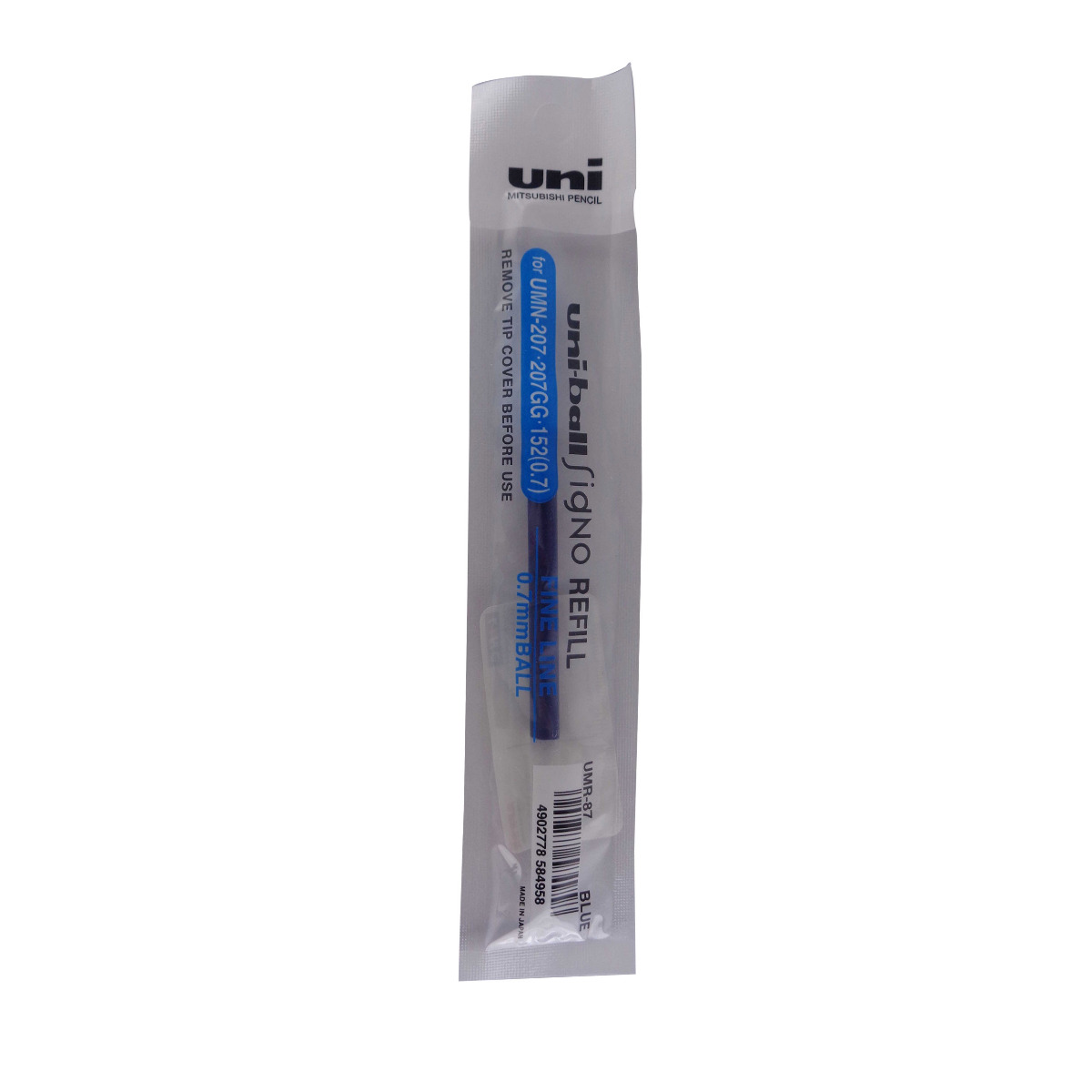 Uniball Signo Model: 13578 UMN-207.207GG.152 UMR-87 Blue ink 0.7mm gel pen Refill