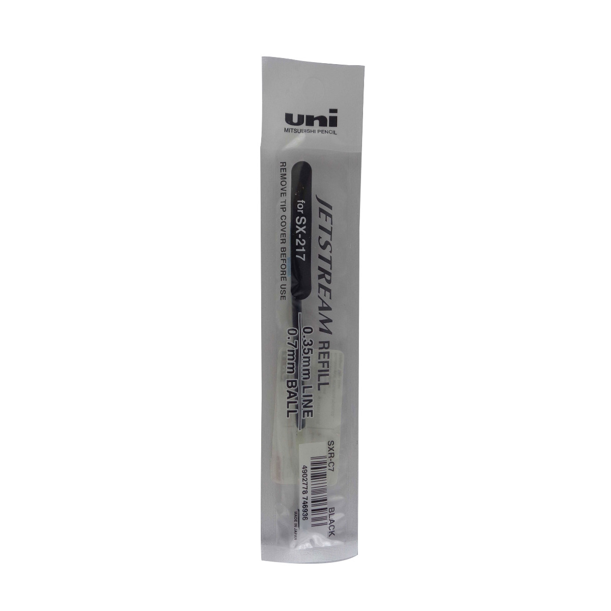 Uniball Jetstream Model: 13581 SX-217 SXR-C7 Black ink 0.7mm Gel pen Refill