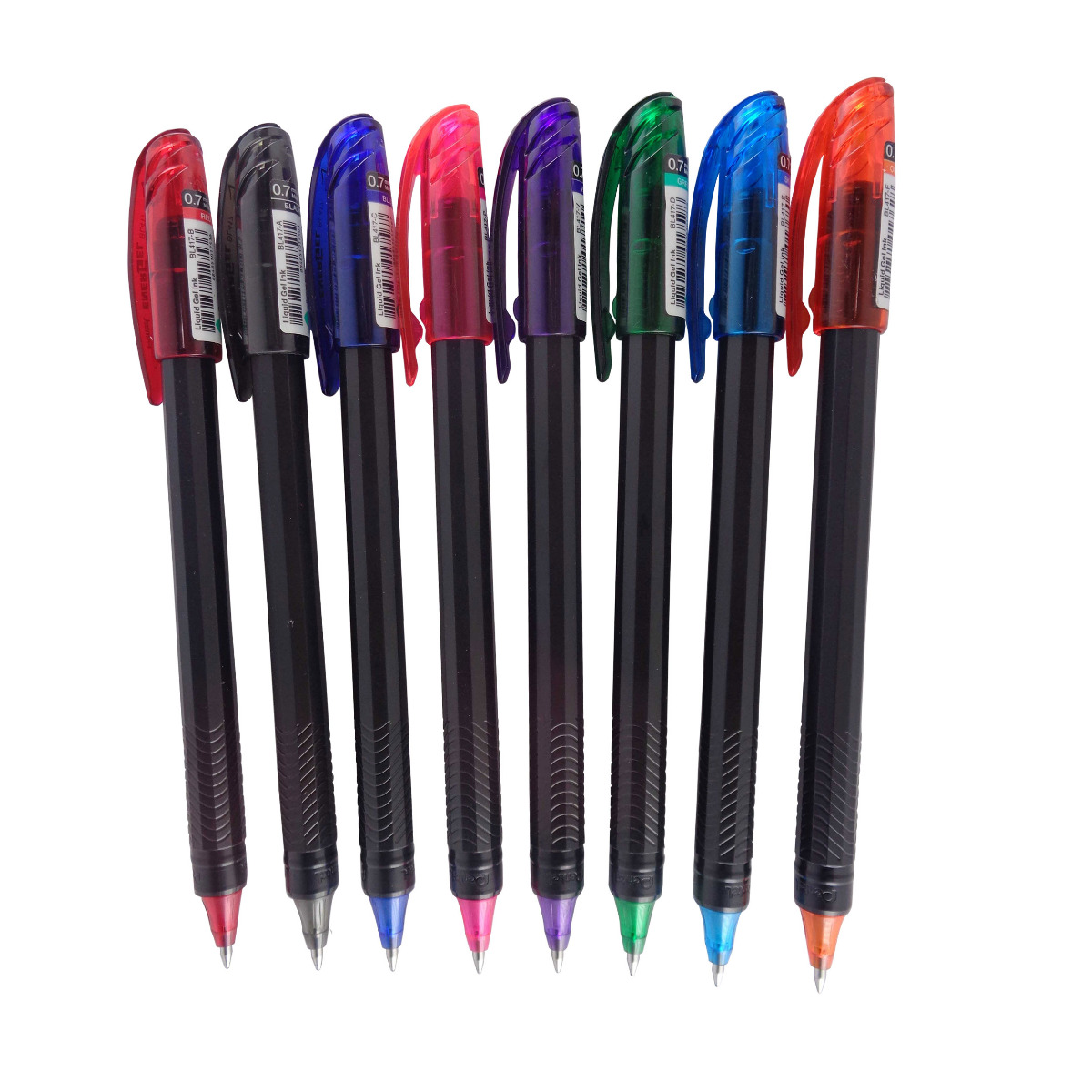 Pentel Model: 13618 Energel multicolor 0.7mm tip cap type 8 in one packet roller gel pen