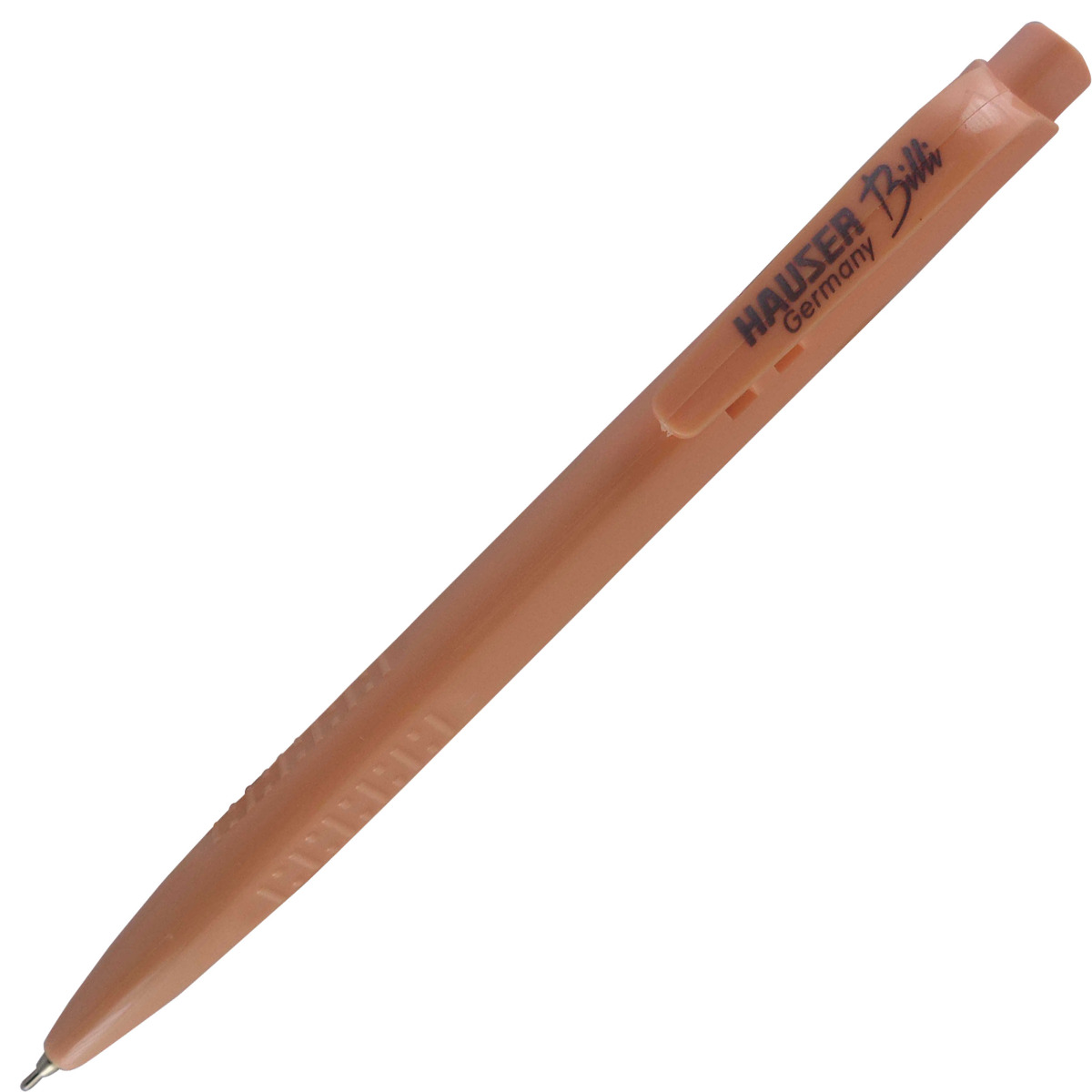 Hauser Billi Model: 13624 Pale orange color body with Blue ink fine Tip Rectractable ball pen