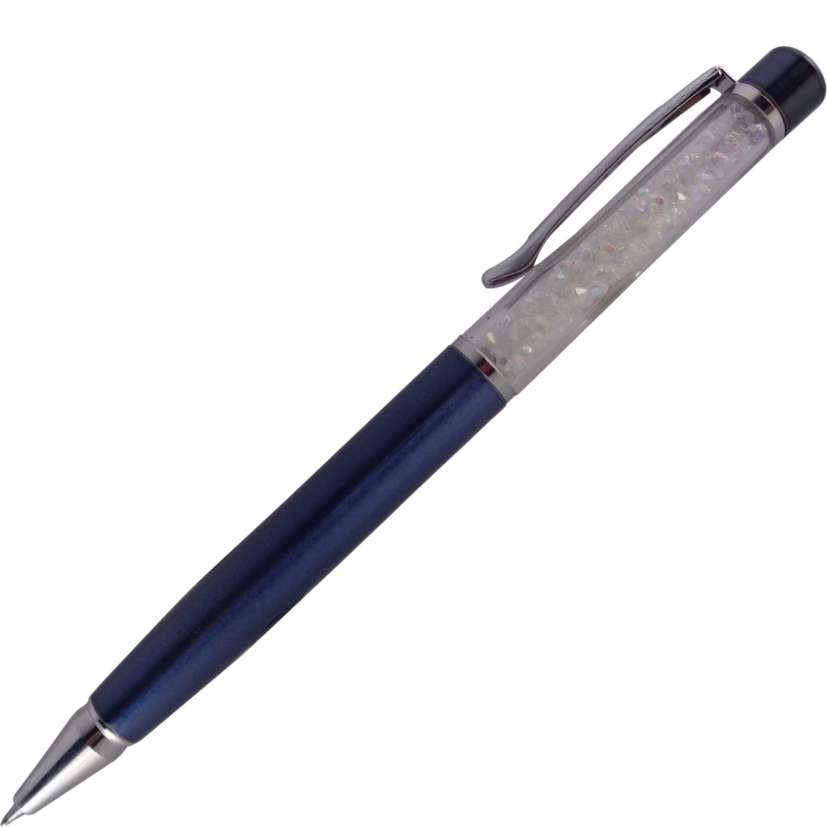 penhouse  Model: 13804 Saphire blue color body with silver clip diamon fillled cap  fine tip twist type ball pen
