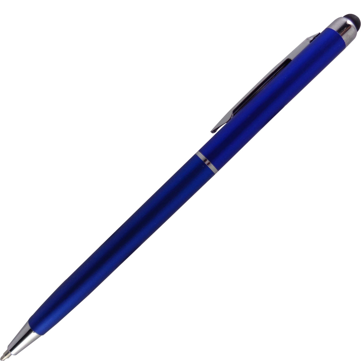 Penhouse.in Model: 13829 signal blue color body with silver clip medium tip with stylus twist type ball pen