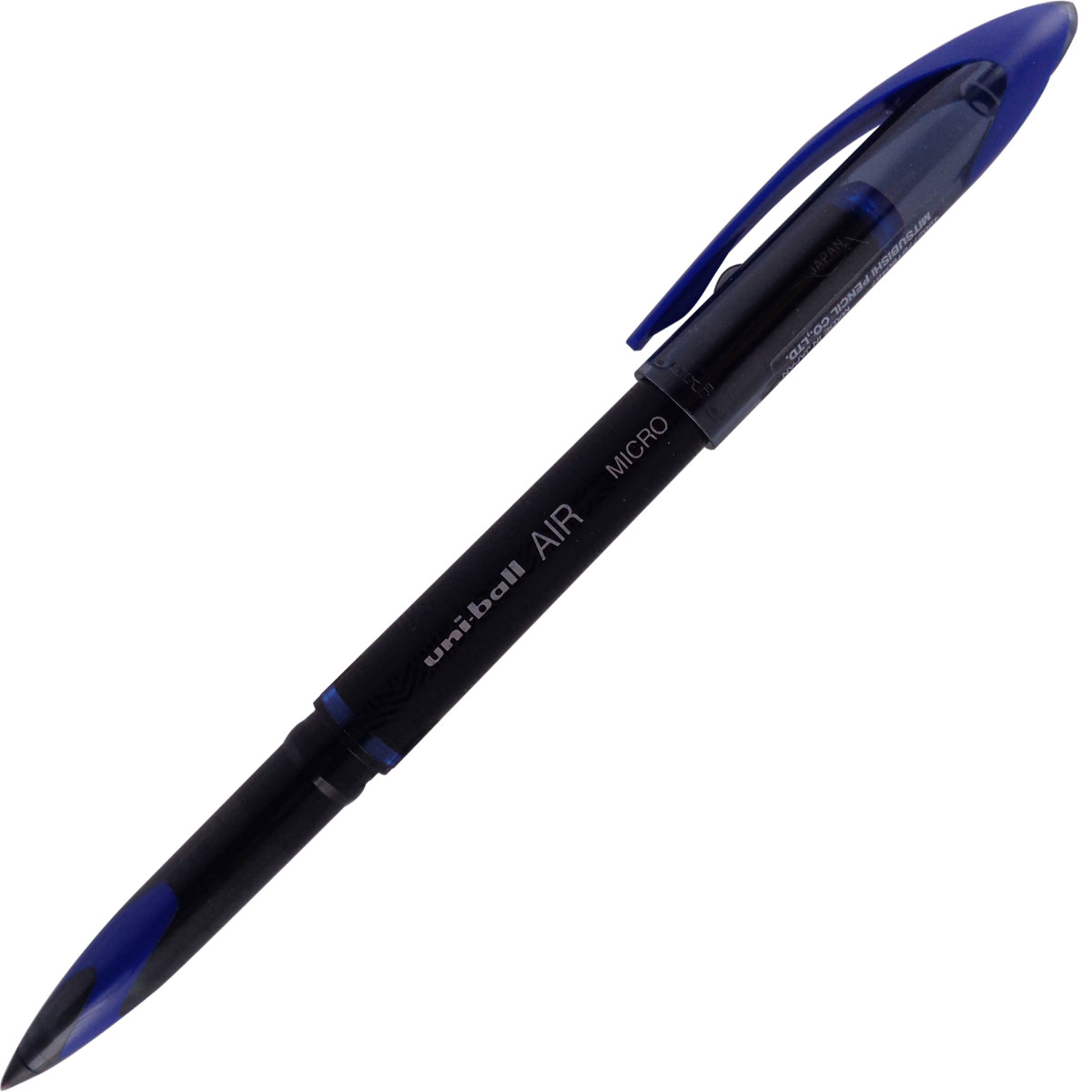 Uniball Air Model: 13874 UBA-188M Micro black color body with blue ink cap type gel pen
