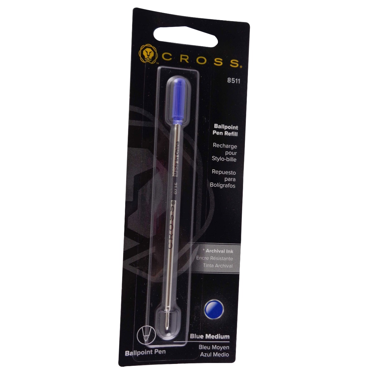 Cross Model:14032 8511 metal body  Blue ink medium tip Ball pen refill Model: 14032