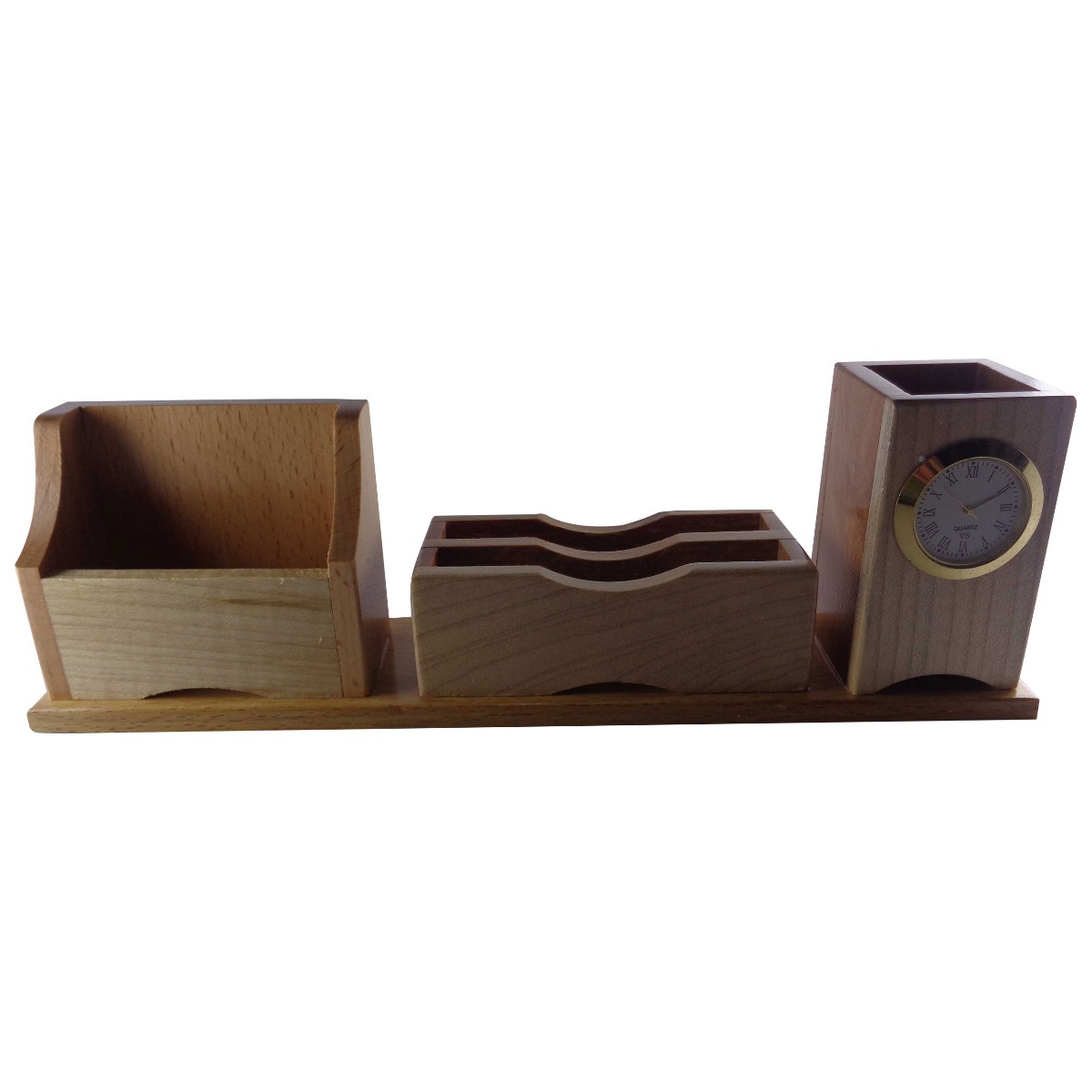 Penhouse.in Model: 14077 wooden pen stand with card holder and mobile holder