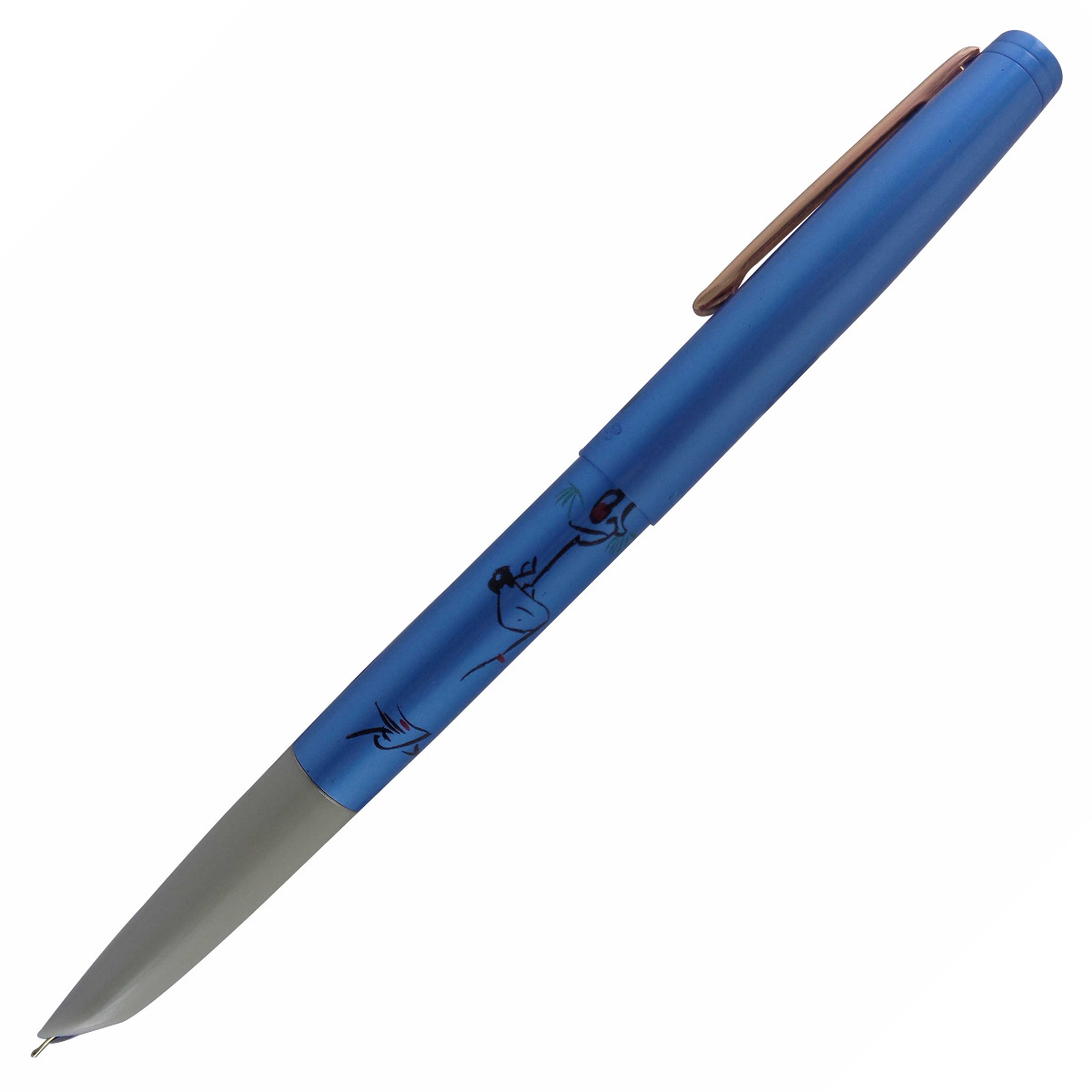 Hero 343 Model: 14518 Blue color body with golden color clip fine tip cap type fountain pen